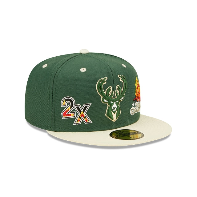 New Era Milwaukee Bucks Fire 2022 59FIFTY Fitted Hat