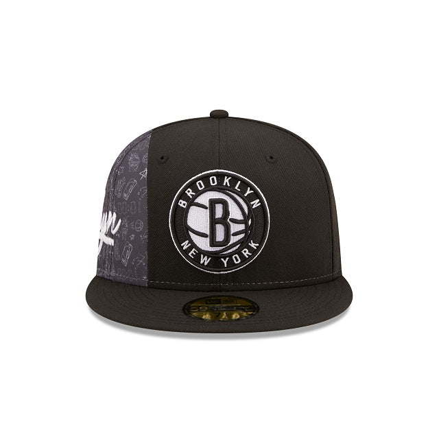 New Era Brooklyn Nets Side City Doodle 2022 59fifty Fitted Hat