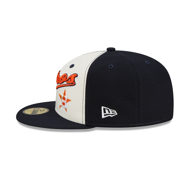 New Era Houston Astros Split Front 59fifty Fitted Hat