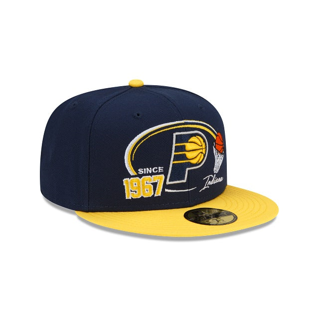New Era Indiana Pacers Two-Tone Hoops 59fifty Fitted Hat