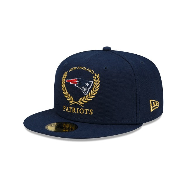 New Era New England Patriots Gold Classic 59fifty Fitted Hat