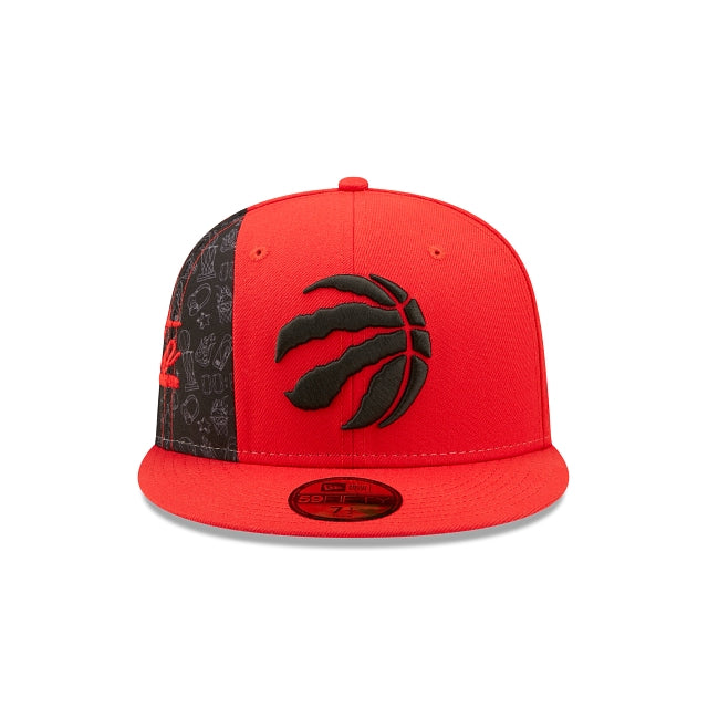 New Era Toronto Raptors Side City Doodle 2022 59fifty Fitted Hat