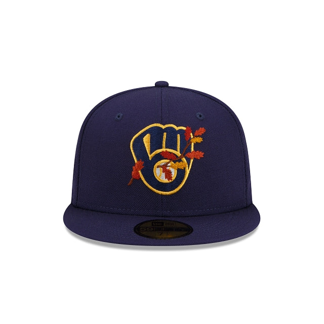 New Era Milwaukee Brewers Leafy Front 59Fifty Fitted Hat