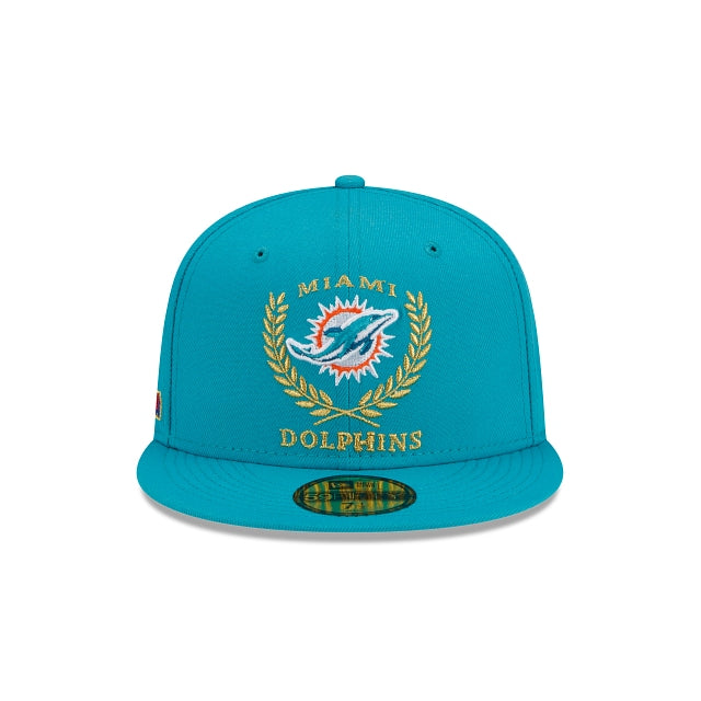 New Era Miami Dolphins Gold Classic 59fifty Fitted Hat