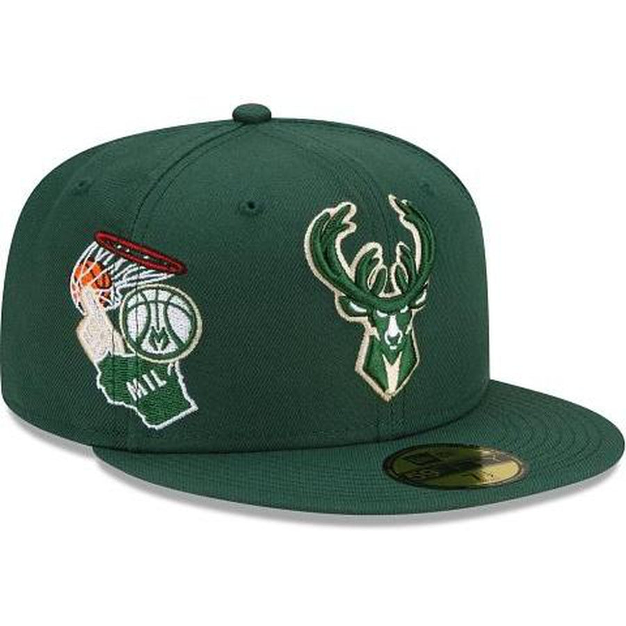 New Era Milwaukee Bucks Fan Out 59fifty Fitted Hat