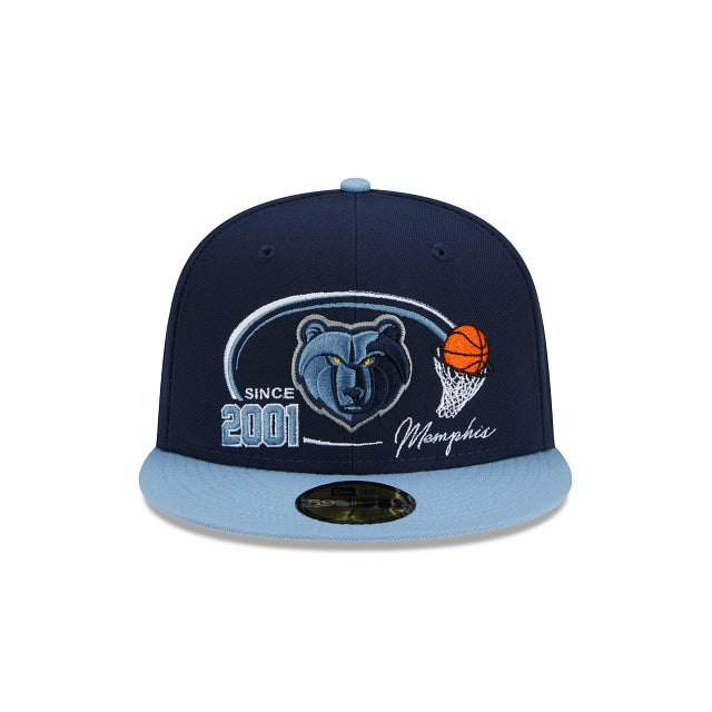New Era Memphis Grizzlies Two-Tone Hoops 59fifty Fitted Hat