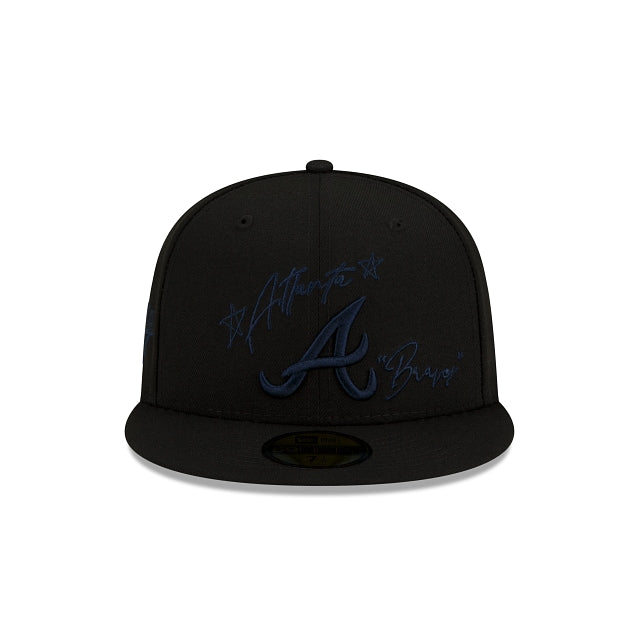 New Era Atlanta Braves Cursive 59fifty Fitted Hat