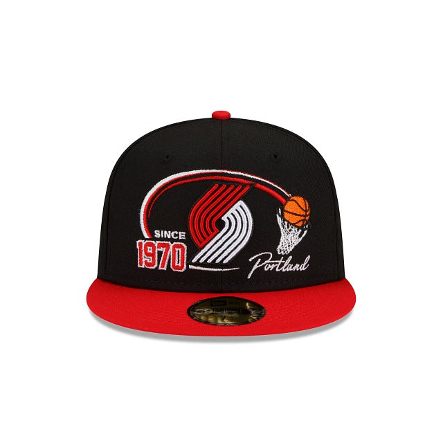 New Era Portland Trail Blazers Two-Tone Hoops 59fifty Fitted Hat