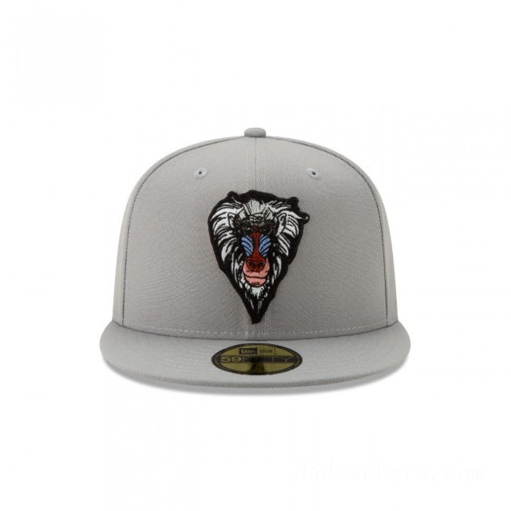New Era x Lion King Rafiki Face Grey 59FIFTY Fitted Hat