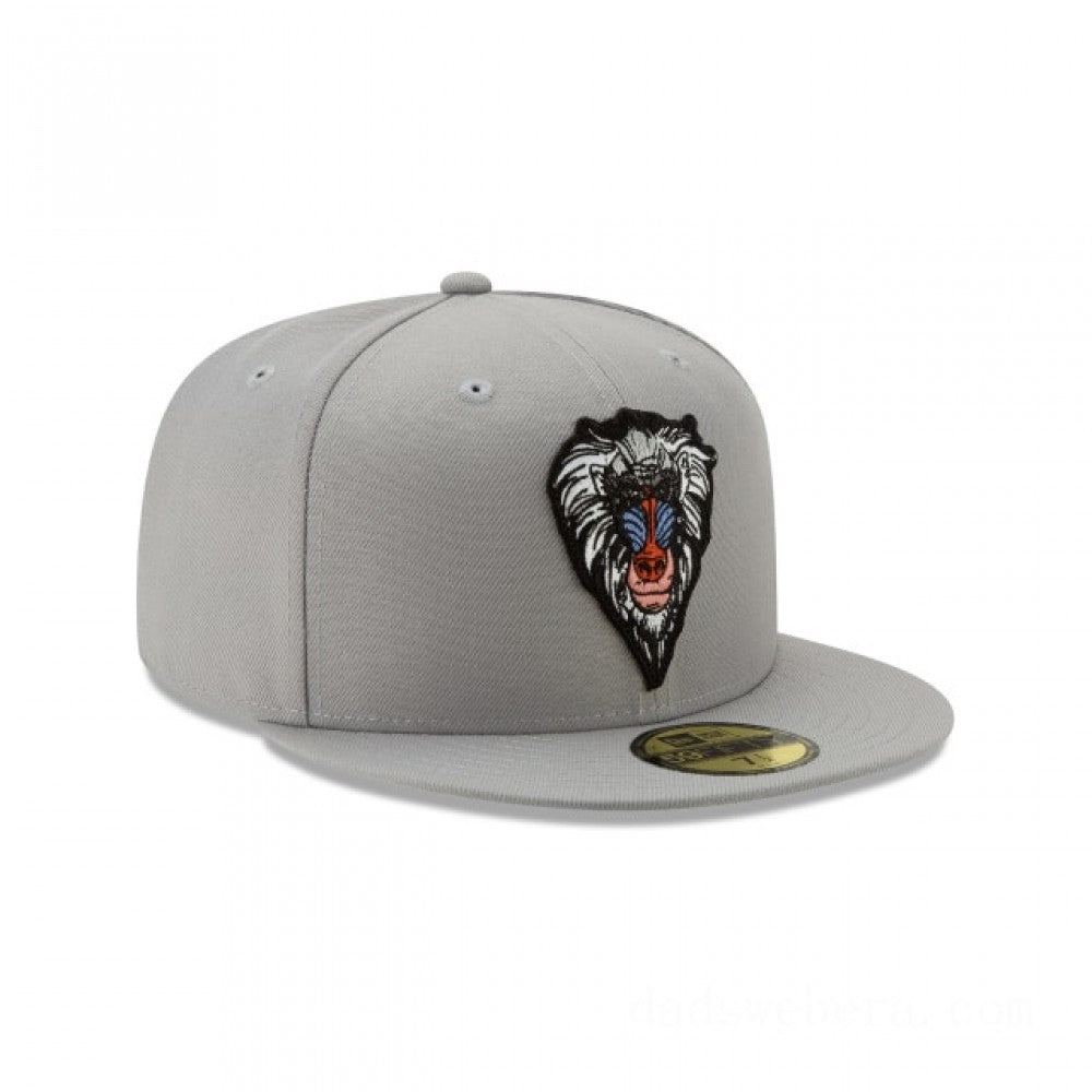 New Era x Lion King Rafiki Face Grey 59FIFTY Fitted Hat