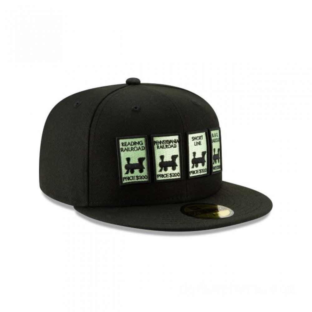 New Era Monopoly Multiple Railroad Car 59FIFTY Fitted Hat