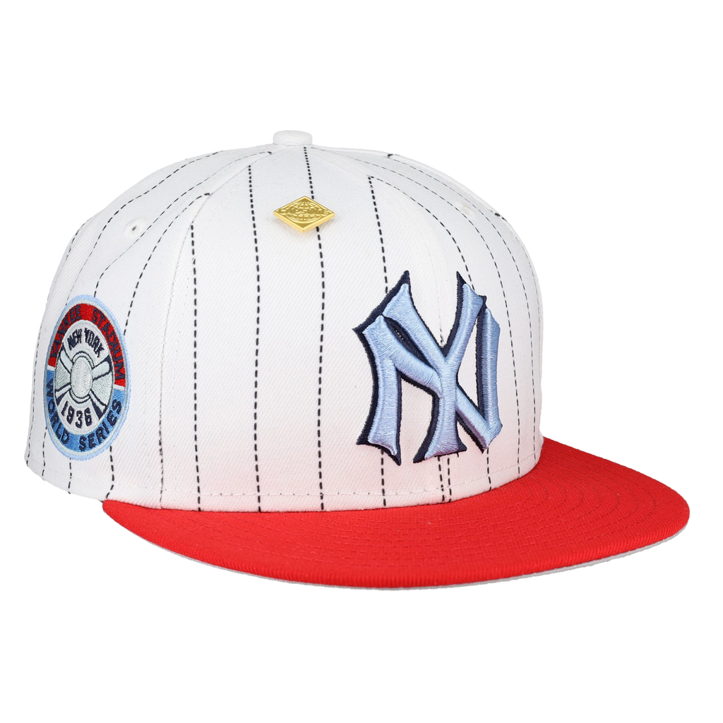 New Era New York Yankees White Pinstripe/Red 1936 World Series 59FIFTY