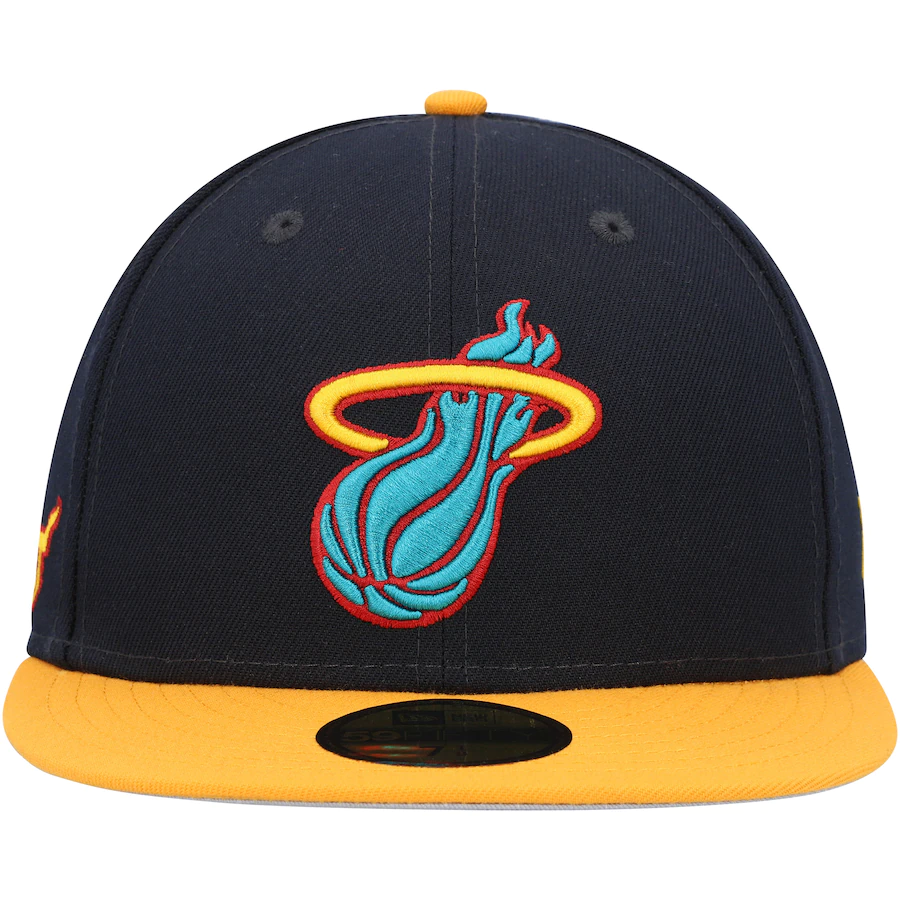 New Era Miami Heat Navy/Gold Midnight 59FIFTY Fitted Hat